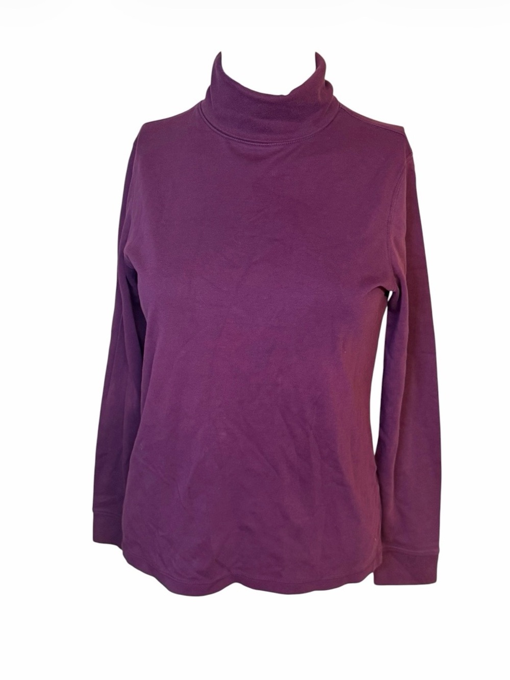 L.L. Bean Plum Turtleneck Long-Sleeve Top